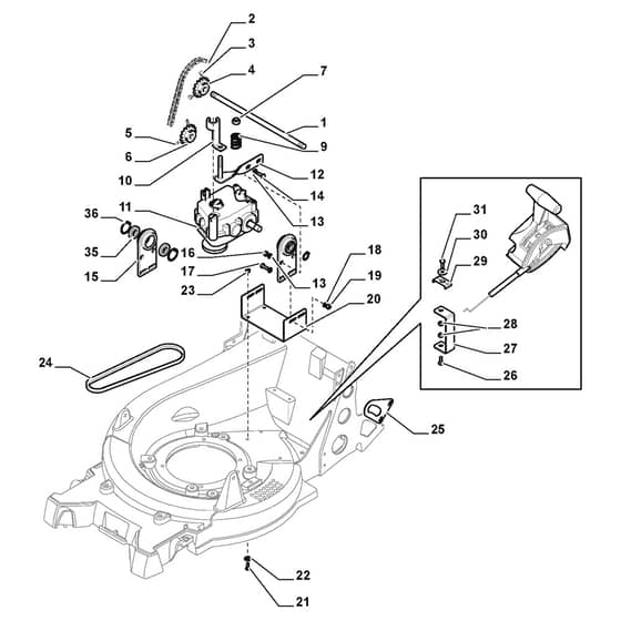 TURBO HD 60 MHV BBC - 2010-2011 - 292533038/S10 - Stiga Rotary Mower Transmission Diagram