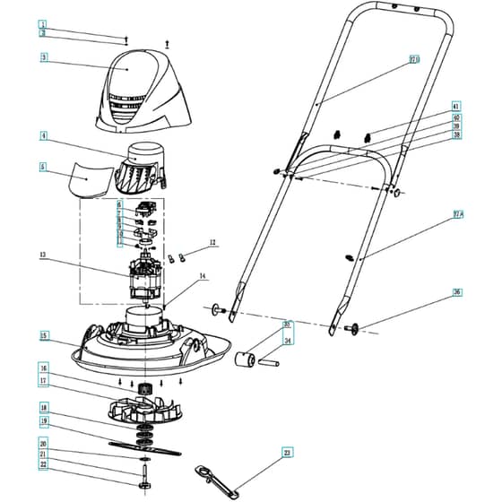 Flymo Turbo Lite 250 - 2019-01 - Lawn Mower Assembly (1)