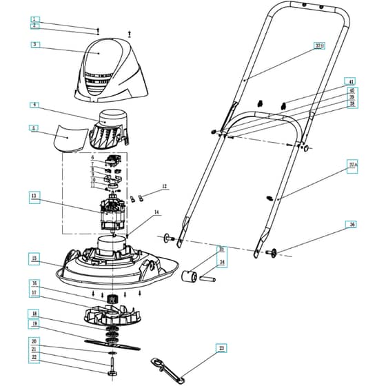 Flymo Turbo Lite 270 - 2019-01 - Lawn Mower Assembly (2)