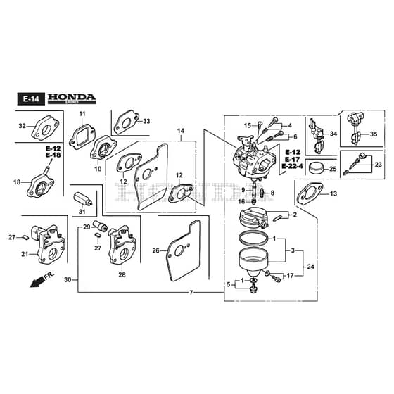 TURBO POWER 53 S H - 2017-2019 - 292166038/S17 - Stiga Rotary Mower Carburettor Diagram