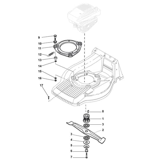 TURBO PRO 55 4S - 2010-2011 - 292553038/S10 - Stiga Rotary Mower Blade Diagram