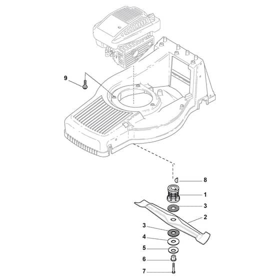 TURBO PRO 55 S4 B - 2013 - 292552028/S13 - Stiga Rotary Mower Blade Diagram