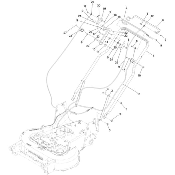 Toro TurfMaster 76cm - 22207 (410100000 - 412699999) Handle
