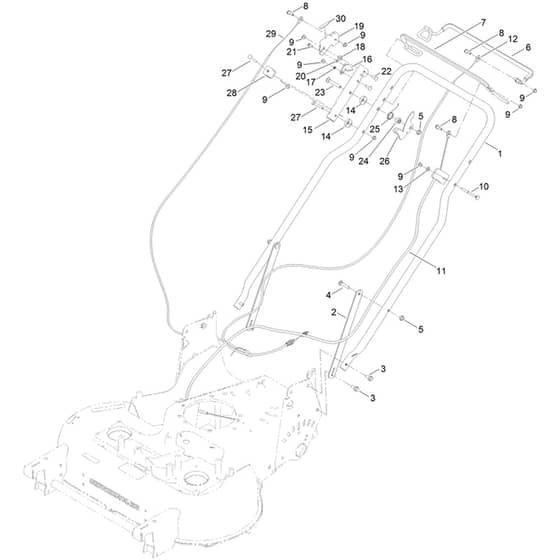 Toro TurfMaster 76cm - 22207 (400000000 - 405999999) Handle