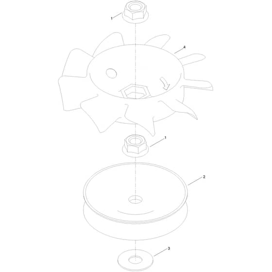 Toro TurfMaster 76cm - 22207 (406000000 - 407299999) Transmission Pulley and Fan Repair No. 139-1837