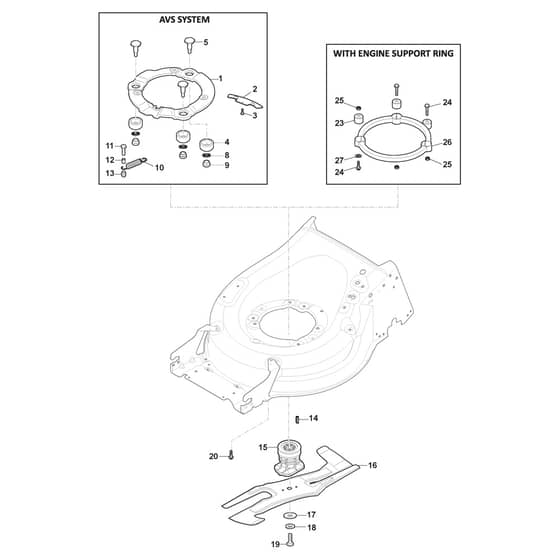 TWINCLIP 50 S - 2019-2022 - 294512048/ST1 - Stiga Rotary Mower Blade Diagram