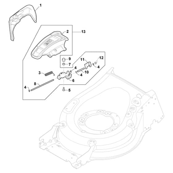 TWINCLIP 50 SQ B - 2019-2020 - 294512828/ST1 - Stiga Rotary Mower Ejection Guard Diagram
