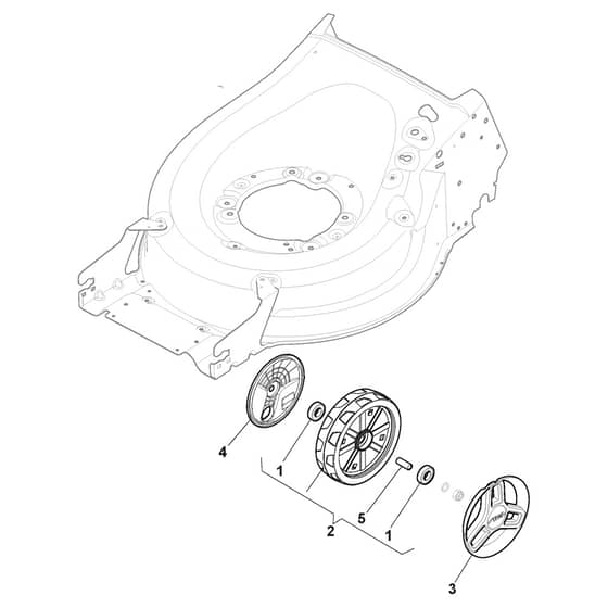 TWINCLIP 50 SVE-R B - 2018-2022 - 294519528/ST1 - Stiga Rotary Mower Wheels and Hub Caps Diagram