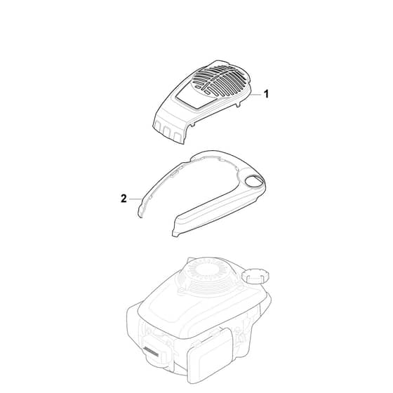 TWINCLIP 55 SV H - 2016-2018 - 294563038/S16 - Stiga Rotary Mower Engine Cover Diagram