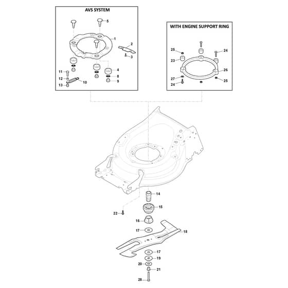 TWINCLIP 55 SV H - 2019-2022 - 294563038/ST1 - Stiga Rotary Mower Blade Diagram