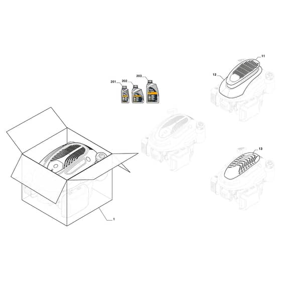 TWINCLIP 950 S - 2024-2025 - 294512048/ST1 - Stiga Rotary Mower Engine ST 03 Diagram
