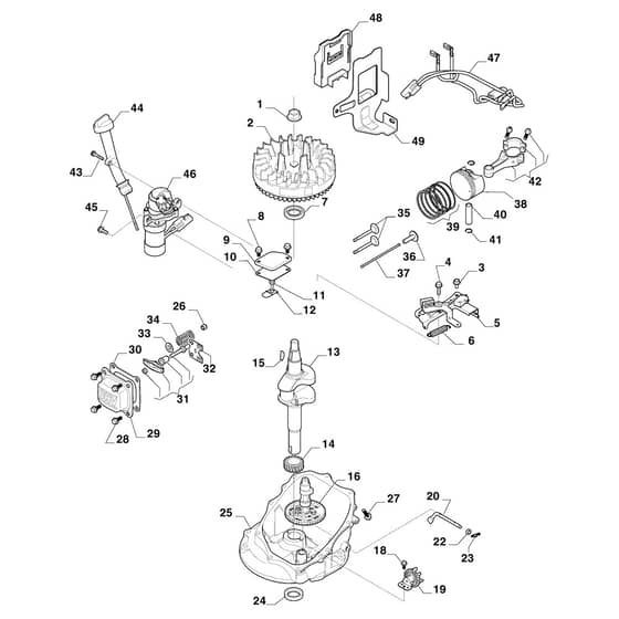 TWINCLIP 950 VE - 2022 - 294513548/ST1 - Stiga Rotary Mower Engine ST 02 Diagram