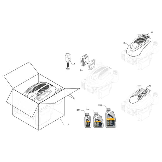TWINCLIP 950 VE - 2022 - 294513548/ST1 - Stiga Rotary Mower Engine ST 03 Diagram