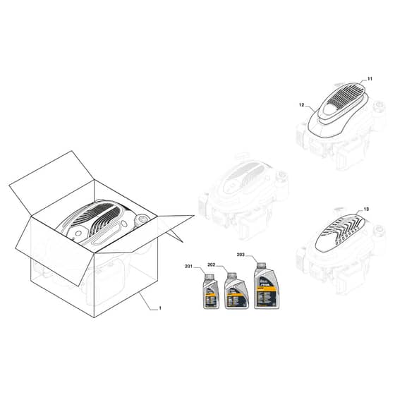 TWINCLIP 950 VR - 2023-2024 - 294519048/ST1 - Stiga Rotary Mower Engine ST 03 Diagram