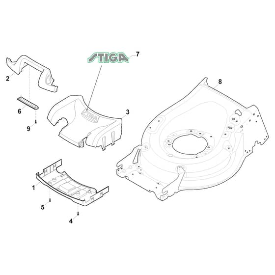 TWINCLIP 950 VR - 2023-2024 - 294519048/ST1 - Stiga Rotary Mower Mask Diagram