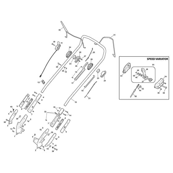 TWINCLIP 955 B - 2022 - 294568038/ST2 - Stiga Rotary Mower Handle Upper Part Diagram