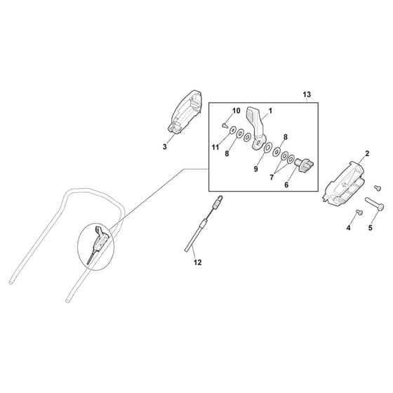 TWINCLIP 955 VE - 2023 - 294563538/ST2 - Stiga Rotary Mower Control Speed Variator Diagram