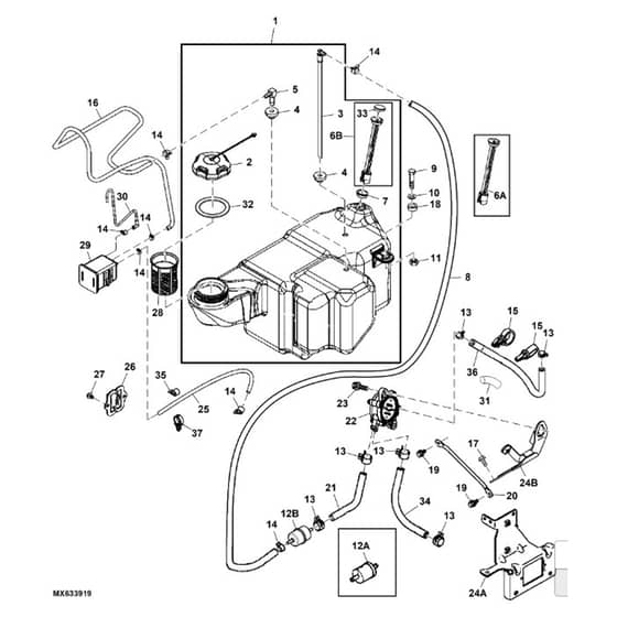 John Deere TX4X2 - PC9461 - Fuel Tank - ST486783