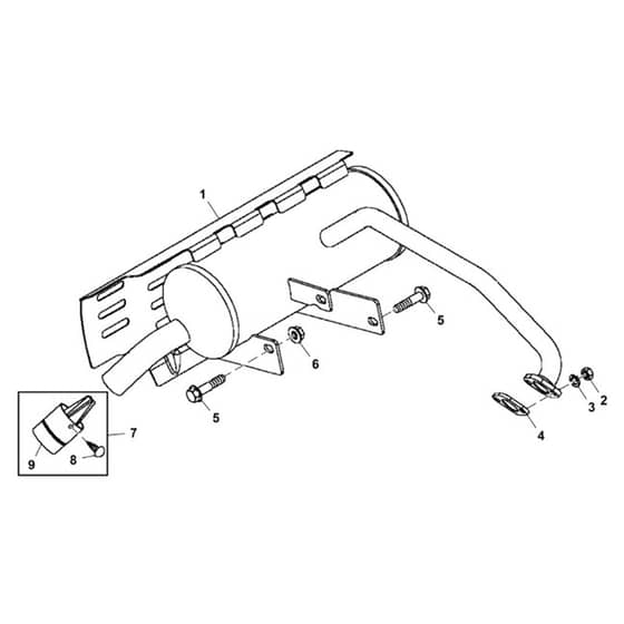 John Deere TX4X2 - PC9461 - Muffler ( - 050000) - ST486785