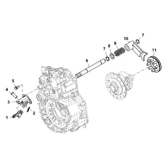 John Deere TX4X2 - PC9461 - Differential Lock - ST486821