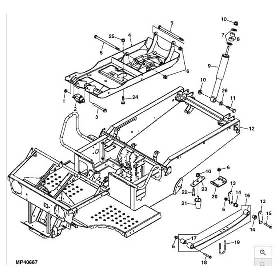 John Deere TX4X2 - PC9461 - Frame ( - 050000) - ST486832