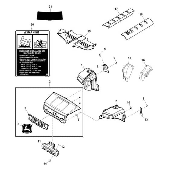 John Deere TX4X2 - PC9461 - Hood - ST486845