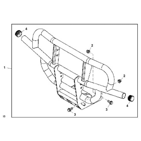 John Deere TX4X2 - PC9461 - Front Bumper - ST486851