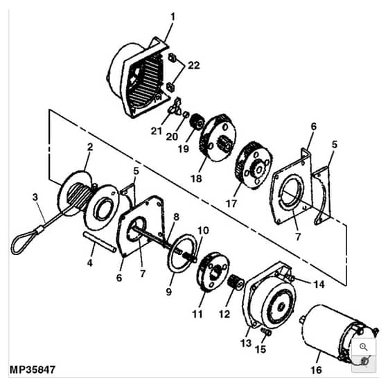 John Deere TX4X2 - PC9461 - Winch - ST559610