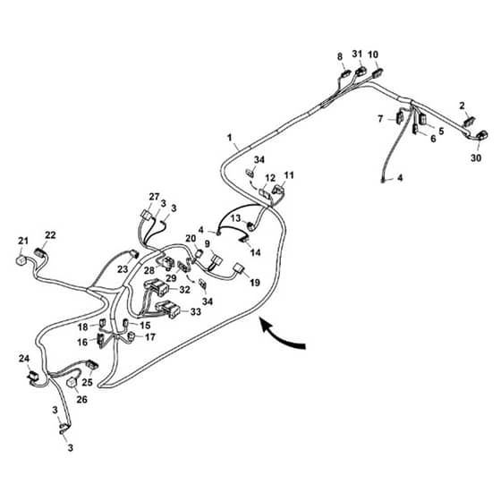 John Deere TX4X2 - PC9461 - Wiring Harness (120001 - ) - ST884374