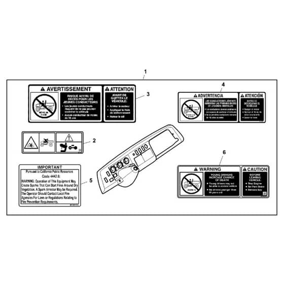 John Deere TX4X2 - PC9461 - Instrumental Panel - ST969880