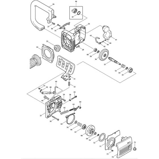 Makita UC3000A - Chain Saw - Power Tool 02 Diagram