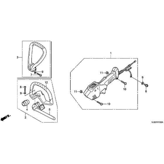 Honda UMK425E2-HAHF-LEET -  Loop Handle Diagram