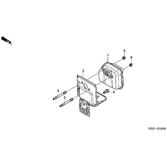 Honda UMK425E-L3E -  Muffler Diagram