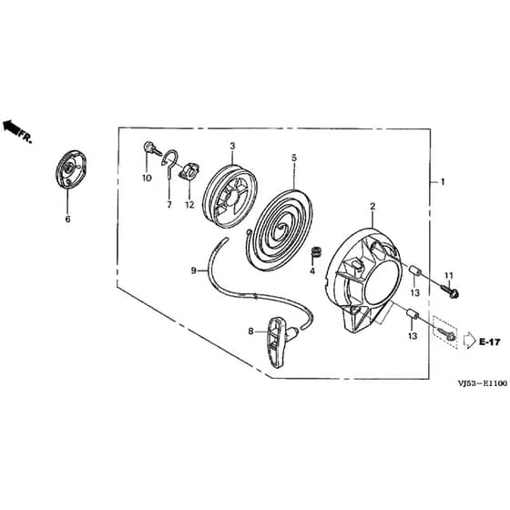Honda UMK425E-L3EA -  Recoil Starter Diagram
