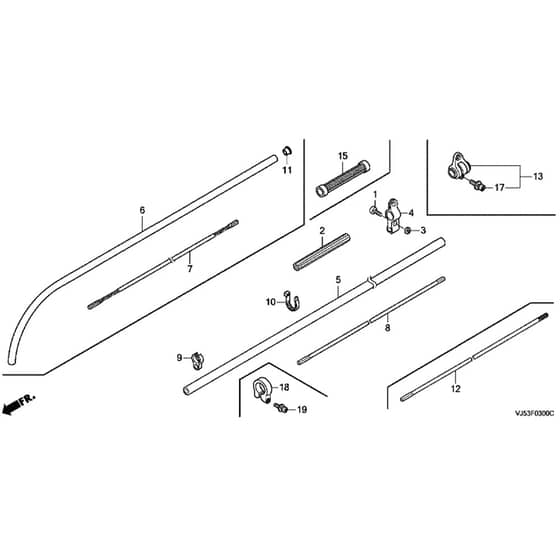 Honda UMK425E-UEA -  Frame Pipe Diagram