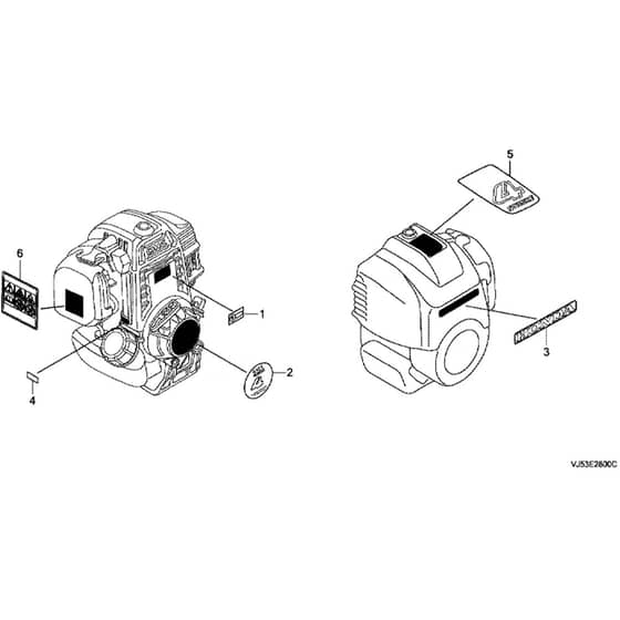 Honda UMK425E-UEE -  Label Diagram