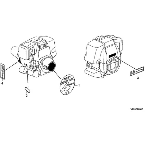 Honda UMK431-L3D -  Label Diagram