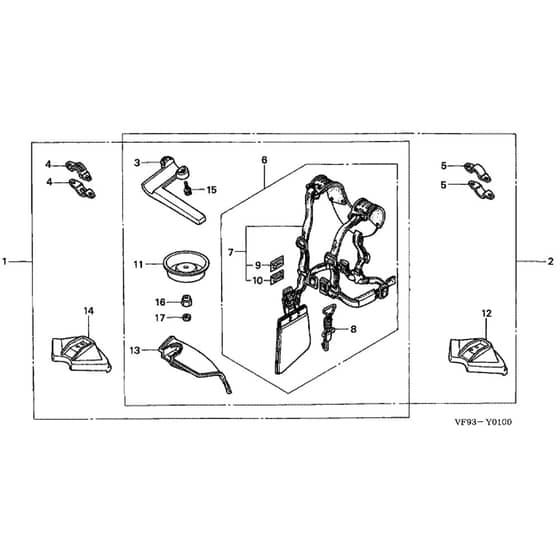 Honda UMK431-LNC -  Barrier Kit Diagram