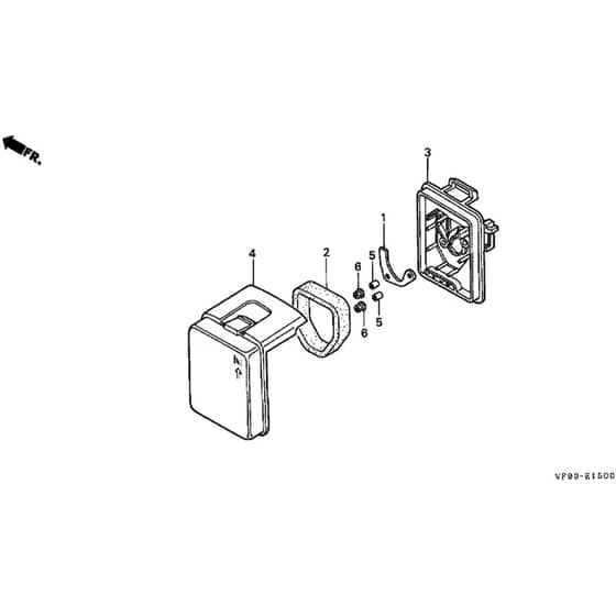 Honda UMK431-UT4E -  Air Cleaner Diagram