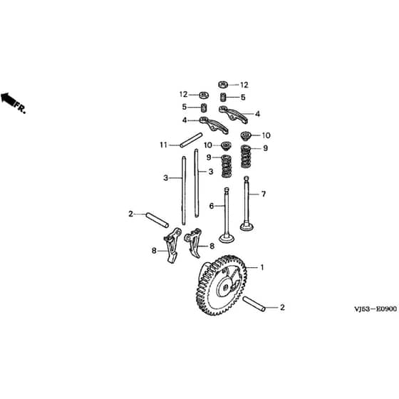 Honda UMK431E-L3E -  Camshaft Diagram