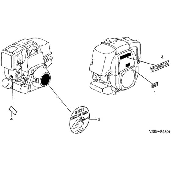 Honda UMK431E-LE -  Label Diagram