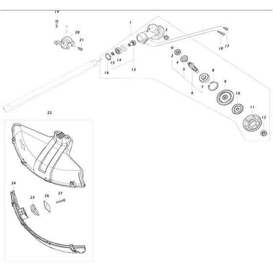 Makita UR101C - Battery Powered Grass Trimmer - Power Tool 01 Diagram