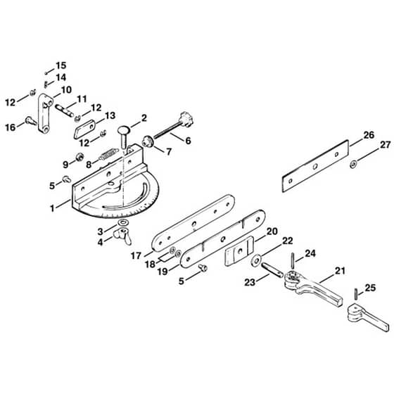 Stihl USG - Swivelling Support For Oilomatic - Chain - Parts Diagram