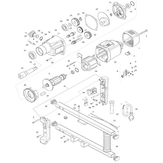 Makita UT1401 - Power Mixer - Power Tool Diagram