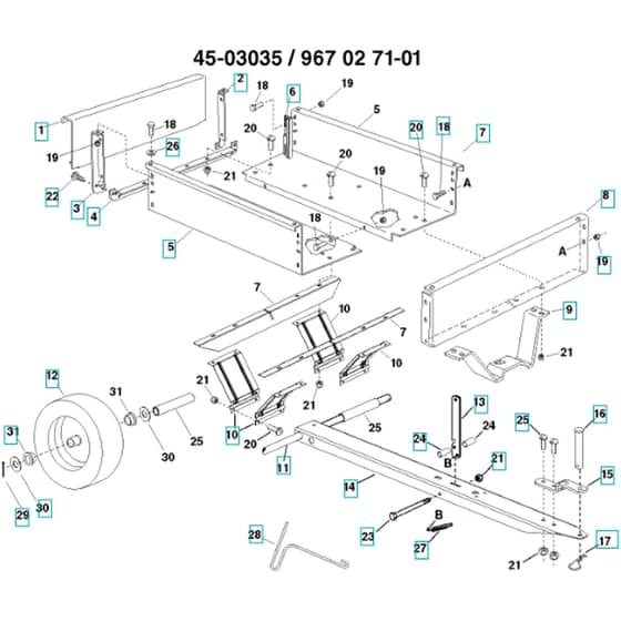 McCulloch Utility Cart - 2015-10 - Accessories Parts Diagram