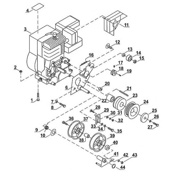 Viking VH550 - Basic Unit, Engine - Parts Diagram