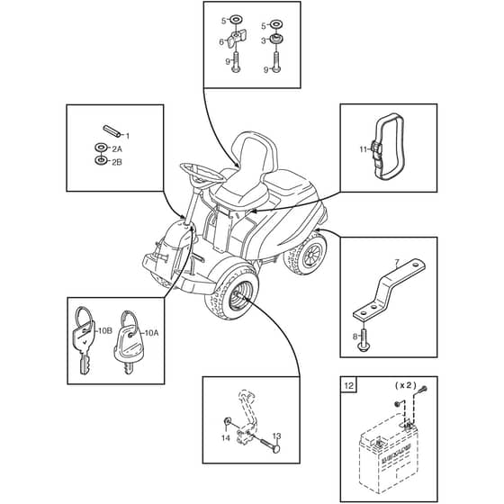 VILLA 12 - 2014-2015 - 13-2725-35 - Stiga Front Mower Assembly Parts Diagram