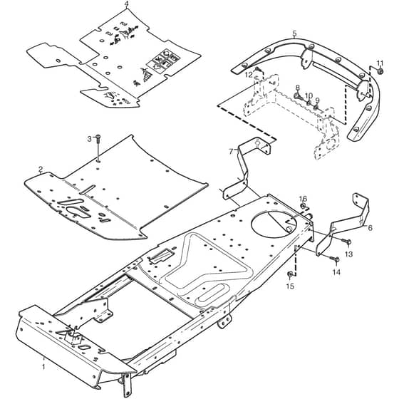 VILLA 12 - 2014-2015 - 13-2725-35 - Stiga Front Mower Frame Diagram