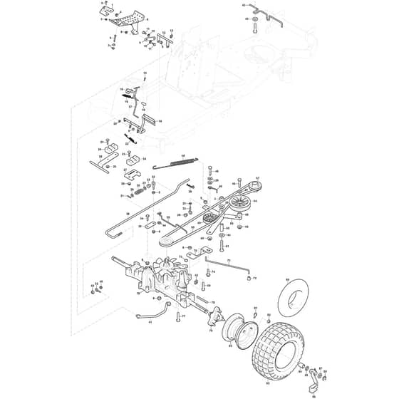 VILLA 13 HST - 2017-2019 - 2F2720321/S17 - Stiga Front Mower Transmission Diagram