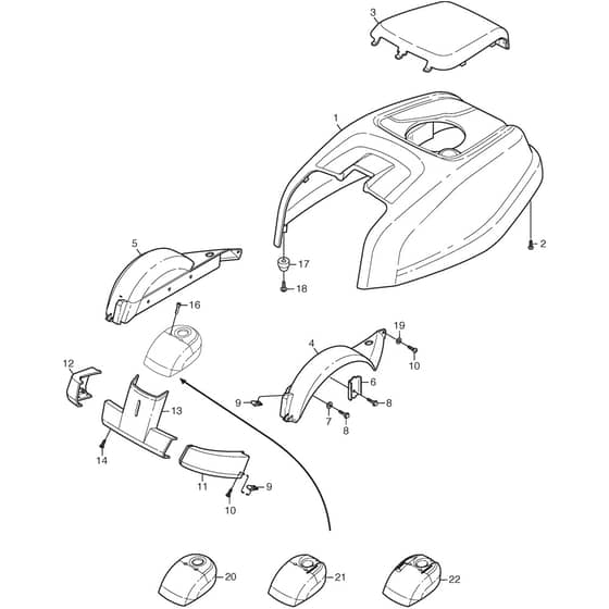 VILLA 14 HST - 2015 - 13-2718-35 - Stiga Front Mower Body Works 01 Diagram